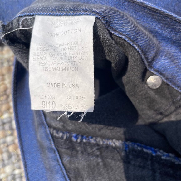 Metallic Blue Rough Rider Jeans - Picture 4 of 6